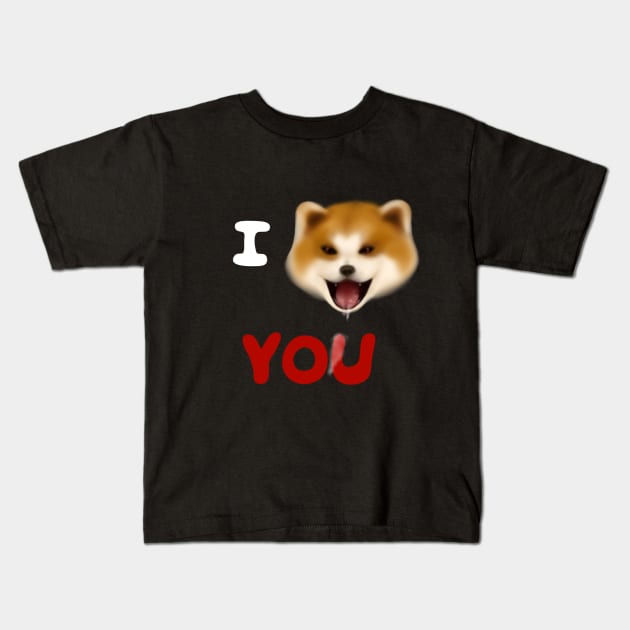 I SHIBA INU YOU Kids T-Shirt by NIWart